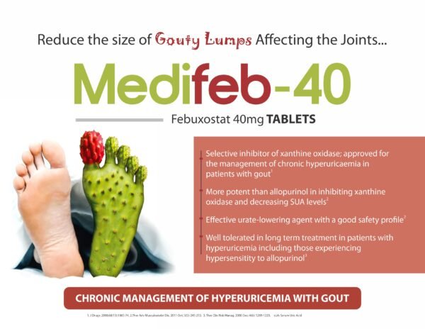 MEDIFEB-40 Tablet - Febuxostat | PCD Pharma Franchise | Mediday Healthcare