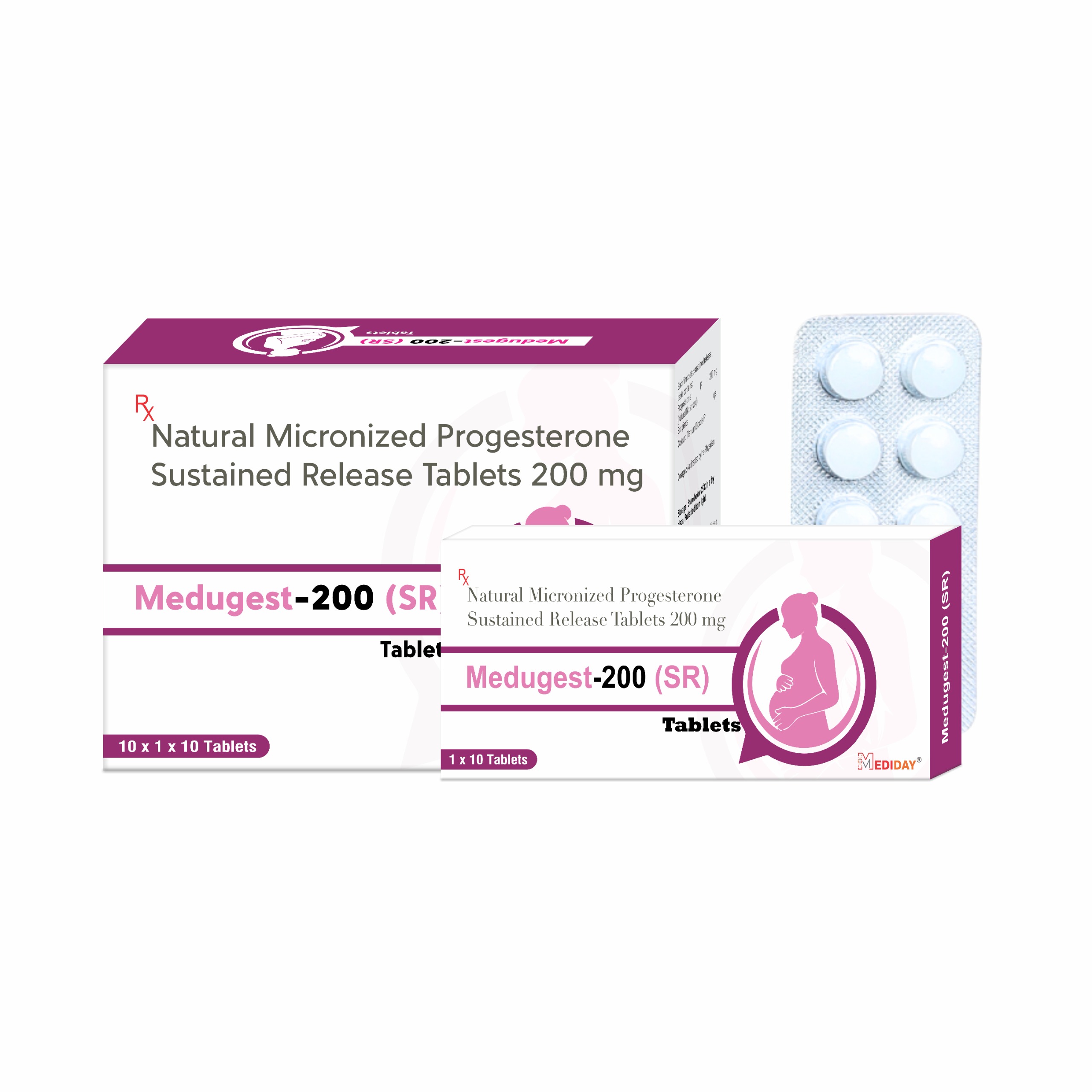 MEDUGEST 200{SR) Tablet - Natural Micronized Progesterone Sustained Release