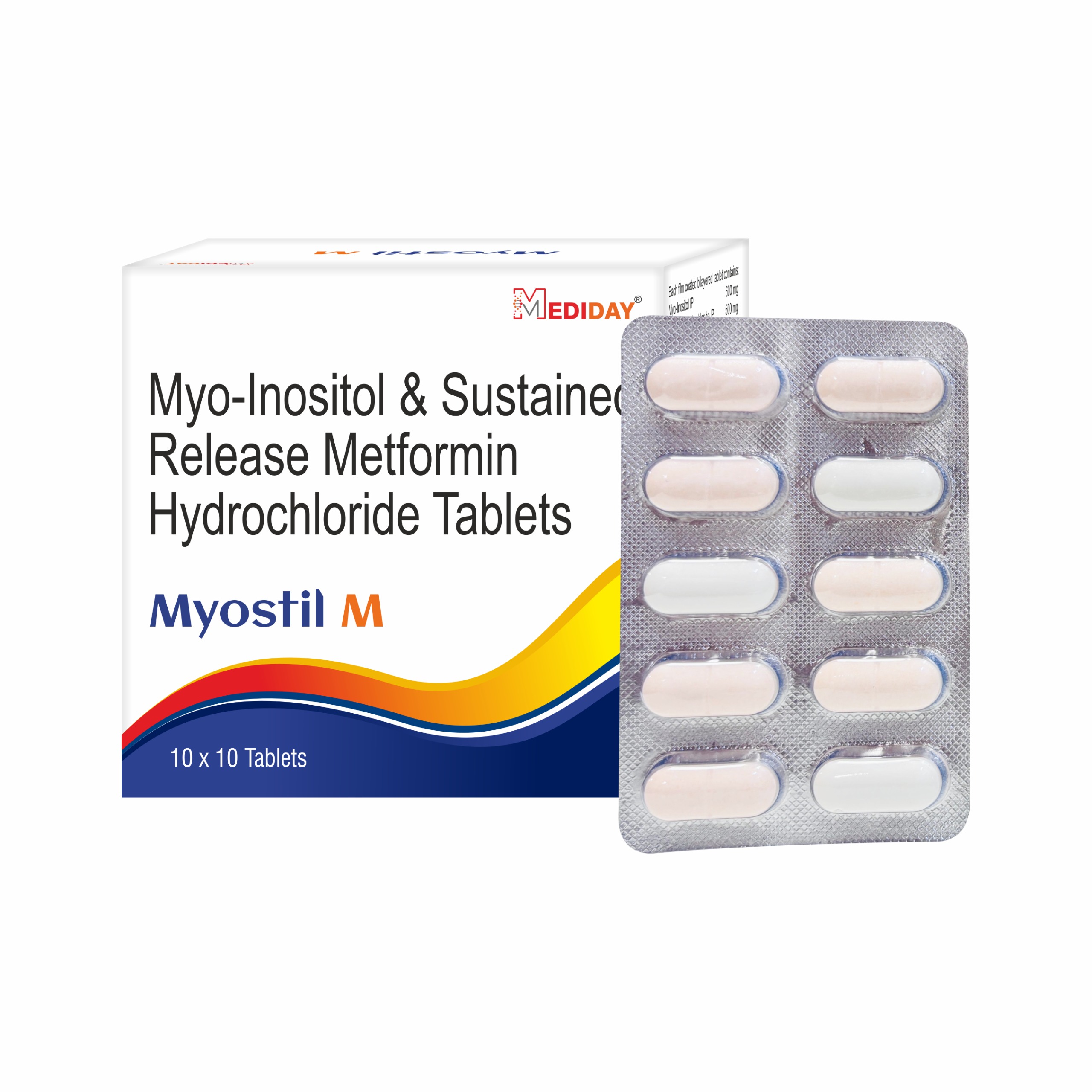 MYOSTIL-M  - Each Film Coated Tablet Bilayered Contains: Myo-Insositol,  Hydrochloride
