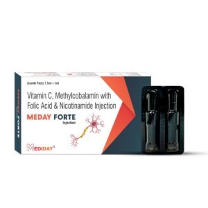 MEDAY FORTE Injectable - Combikit (Vitamin-C,Methylcobalamin, Nicotinamide,Folic Acid )