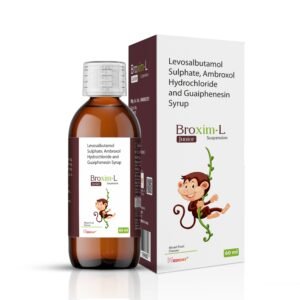 BROXIM-L JUNIOR SYRUP– Ambroxol HCL, Levosalbutamol Sulphate & Guaiphenesin Syrup