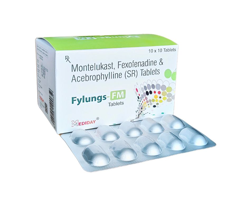 FYLUNGS FM Tablets– Montelukast, Fexofenadine & Acebrophylline (SR)