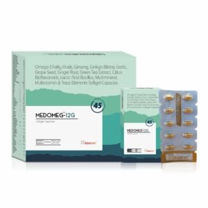 MEDOMEG-12G - Omega 3 Fatty Acids, Ginseng, Ginkgo Biloba, Garlic, Grape Seed, Ginger Root, Green Tea Extract
