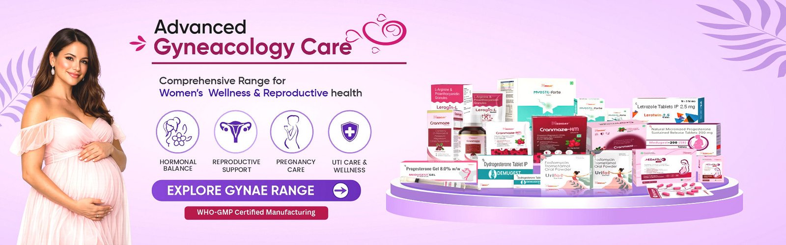 Gynaecology pharma products and women's healthcare range by MediDay