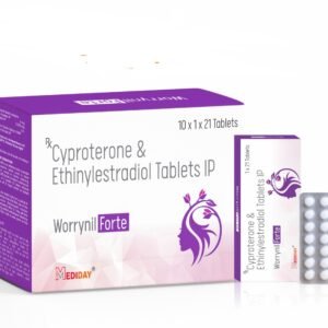 WORRYNIL FORTE Tablet - Cyproteron Acetate Ip, Ethinylestradiol