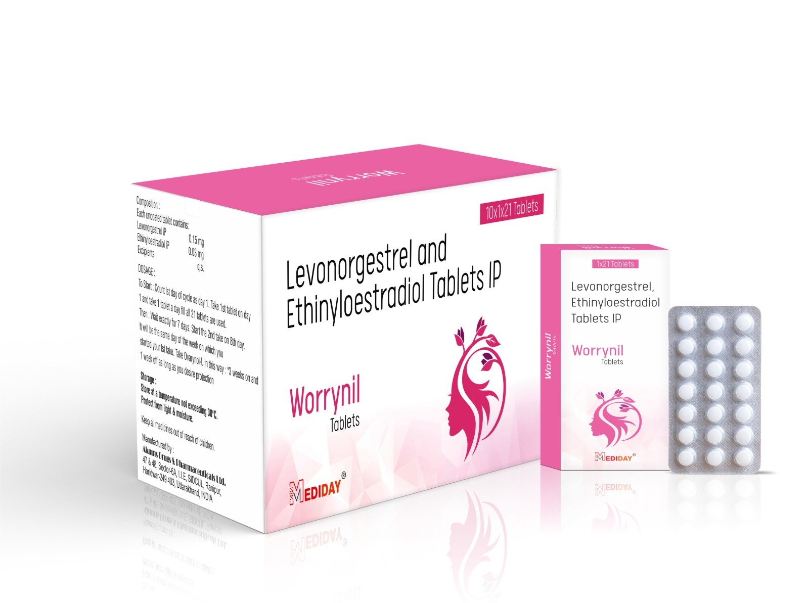 WORRYNIL Tablet - Levonorgestrel Ip, Ethinylestradiol