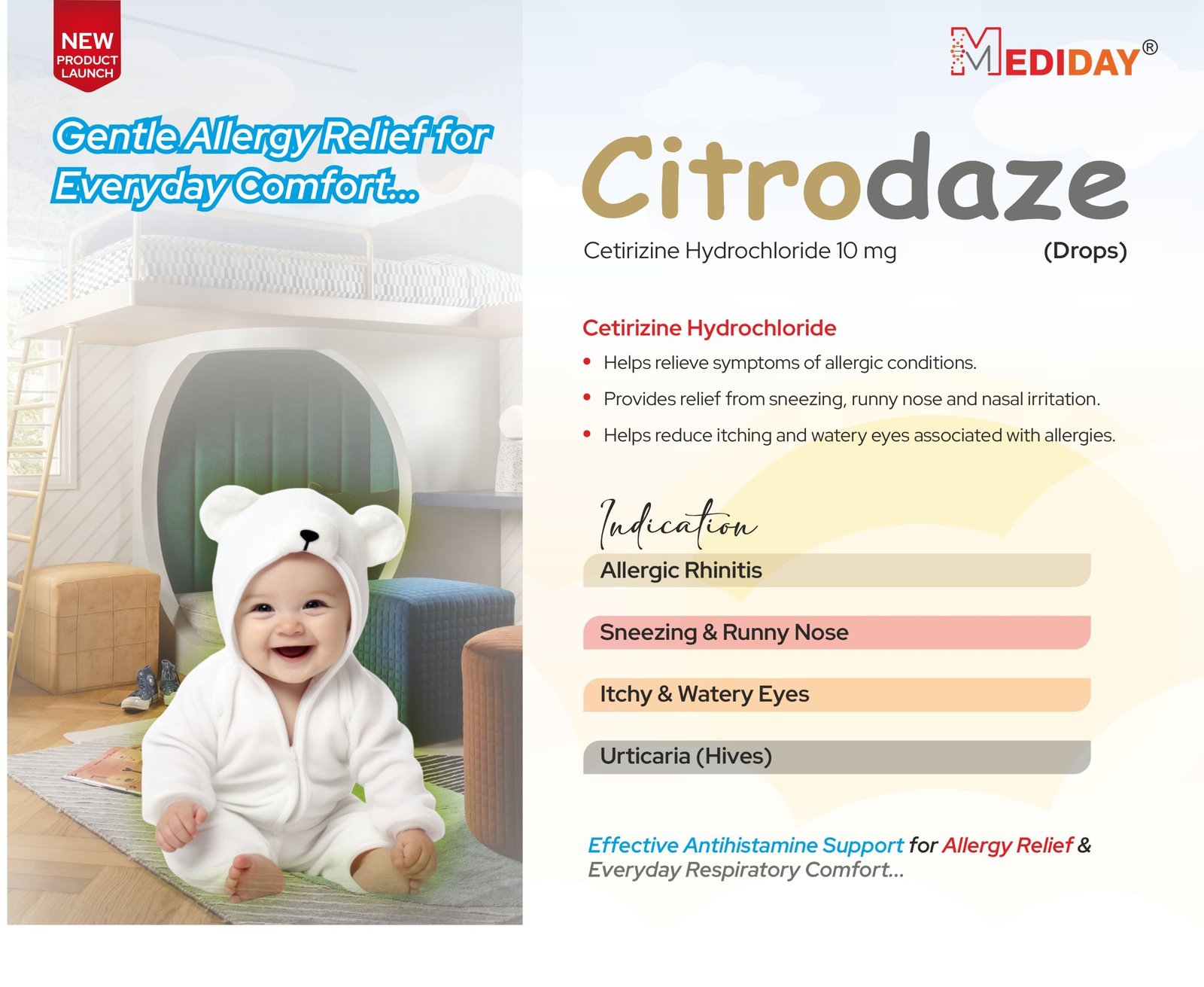 CITRODAZE lbl Cetirizine Hydrochloride 10 mg